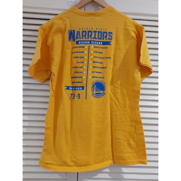NBA 2014 2015 Golden State Warriors Record Season 73-9 NBA Champions T-Shirt M - Picture 6 of 7